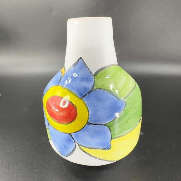 Vintage Venetian Studio Art Pottery Vase Vessel Hand Painted Italian Pottery VTG - Picture 7 of 12
